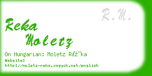 reka moletz business card
